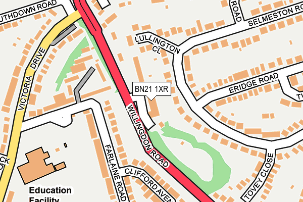 BN21 1XR map - OS OpenMap – Local (Ordnance Survey) BN21 1XR map - OS OpenMap – Local (Ordnance Survey)