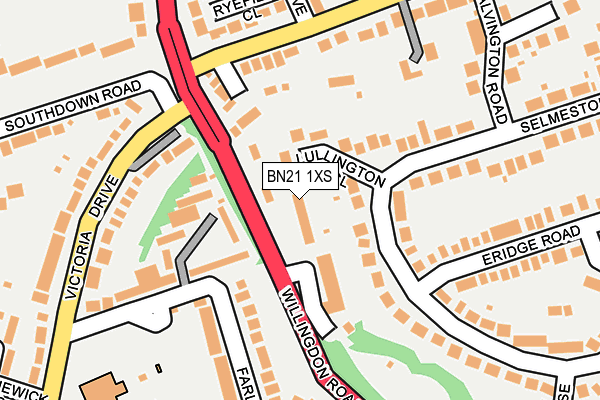 BN21 1XS map - OS OpenMap – Local (Ordnance Survey) BN21 1XS map - OS OpenMap – Local (Ordnance Survey)