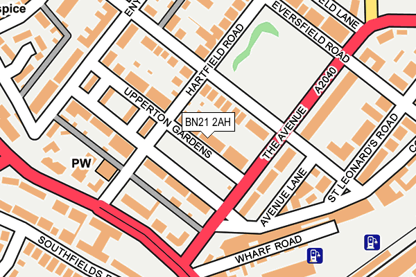 BN21 2AH map - OS OpenMap – Local (Ordnance Survey) BN21 2AH map - OS OpenMap – Local (Ordnance Survey)