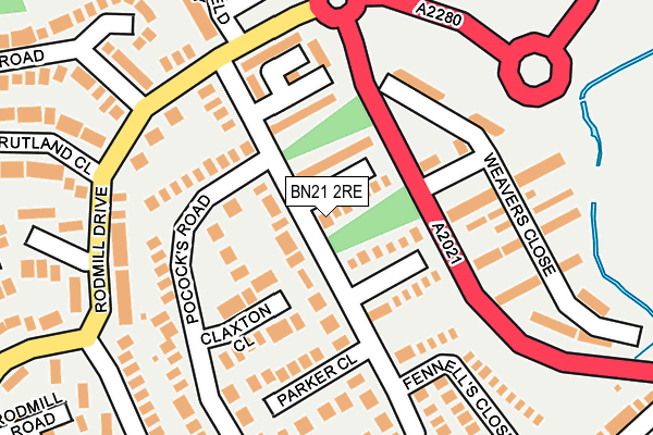BN21 2RE map - OS OpenMap – Local (Ordnance Survey) BN21 2RE map - OS OpenMap – Local (Ordnance Survey)