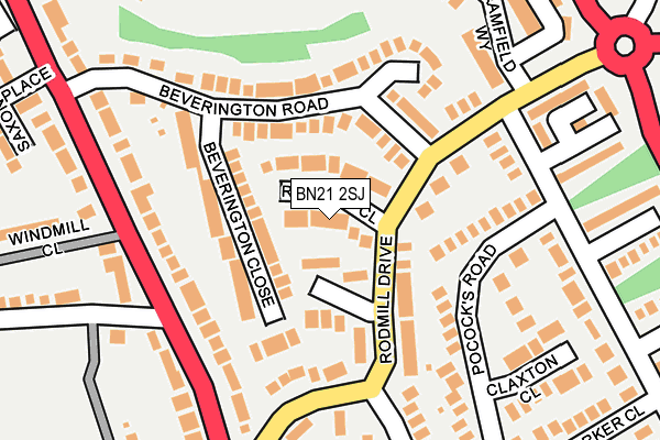 BN21 2SJ map - OS OpenMap – Local (Ordnance Survey) BN21 2SJ map - OS OpenMap – Local (Ordnance Survey)