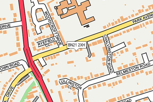 BN21 2XH map - OS OpenMap – Local (Ordnance Survey) BN21 2XH map - OS OpenMap – Local (Ordnance Survey)