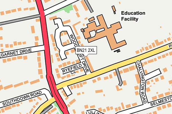 BN21 2XL map - OS OpenMap – Local (Ordnance Survey) BN21 2XL map - OS OpenMap – Local (Ordnance Survey)
