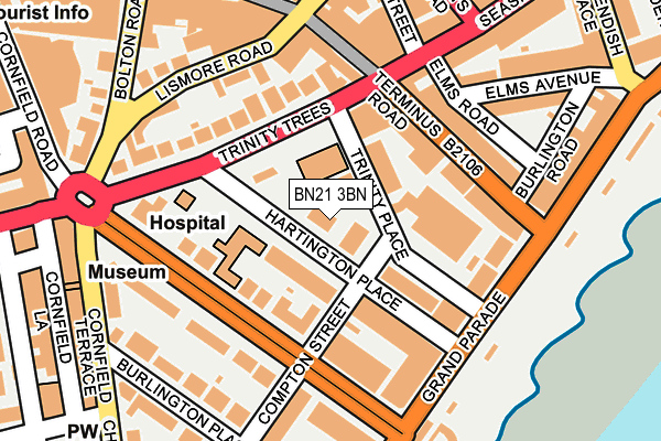 BN21 3BN map - OS OpenMap – Local (Ordnance Survey) BN21 3BN map - OS OpenMap – Local (Ordnance Survey)