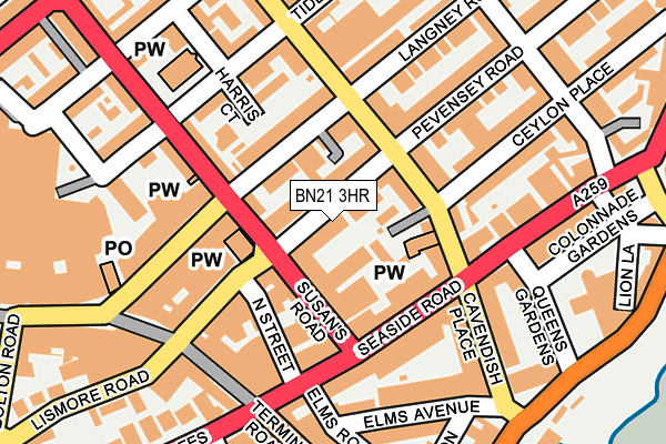 BN21 3HR map - OS OpenMap – Local (Ordnance Survey) BN21 3HR map - OS OpenMap – Local (Ordnance Survey)