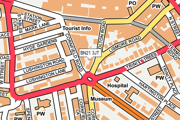 BN21 3JT map - OS OpenMap – Local (Ordnance Survey) BN21 3JT map - OS OpenMap – Local (Ordnance Survey)