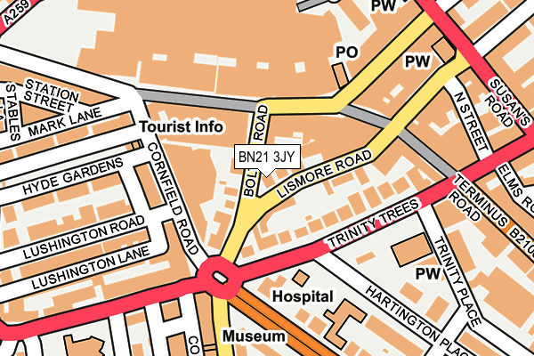 BN21 3JY map - OS OpenMap – Local (Ordnance Survey) BN21 3JY map - OS OpenMap – Local (Ordnance Survey)