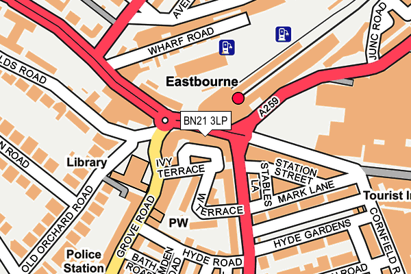 BN21 3LP map - OS OpenMap – Local (Ordnance Survey) BN21 3LP map - OS OpenMap – Local (Ordnance Survey)