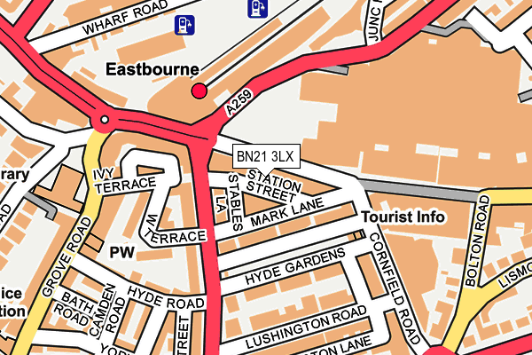BN21 3LX map - OS OpenMap – Local (Ordnance Survey) BN21 3LX map - OS OpenMap – Local (Ordnance Survey)