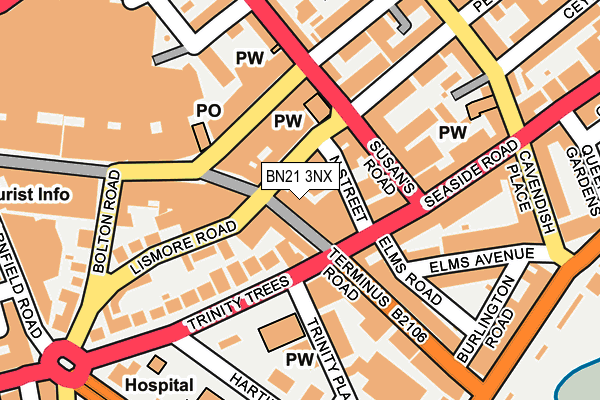 BN21 3NX map - OS OpenMap – Local (Ordnance Survey)