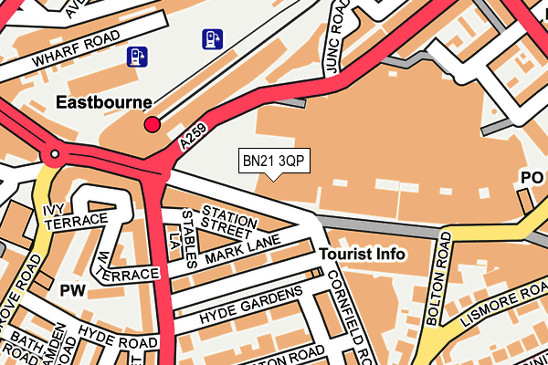 BN21 3QP map - OS OpenMap – Local (Ordnance Survey) BN21 3QP map - OS OpenMap – Local (Ordnance Survey)