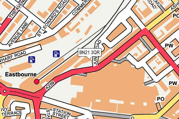 BN21 3QR map - OS OpenMap – Local (Ordnance Survey) BN21 3QR map - OS OpenMap – Local (Ordnance Survey)