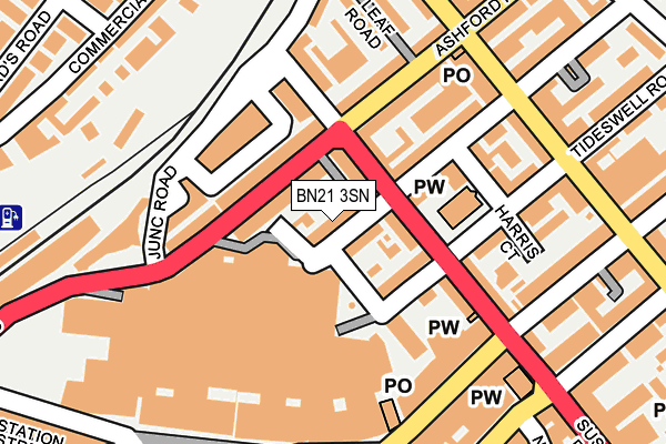 BN21 3SN map - OS OpenMap – Local (Ordnance Survey) BN21 3SN map - OS OpenMap – Local (Ordnance Survey)