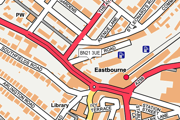 BN21 3UE map - OS OpenMap – Local (Ordnance Survey) BN21 3UE map - OS OpenMap – Local (Ordnance Survey)