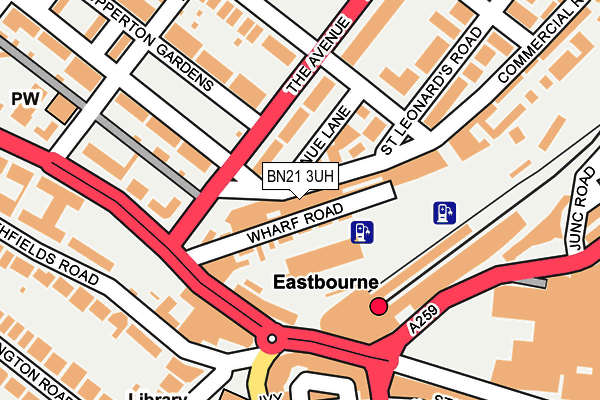 BN21 3UH map - OS OpenMap – Local (Ordnance Survey) BN21 3UH map - OS OpenMap – Local (Ordnance Survey)