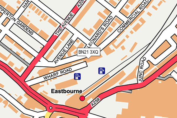 BN21 3XQ map - OS OpenMap – Local (Ordnance Survey) BN21 3XQ map - OS OpenMap – Local (Ordnance Survey)