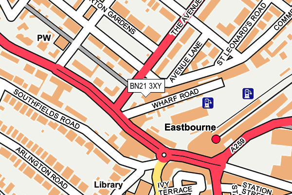 BN21 3XY map - OS OpenMap – Local (Ordnance Survey) BN21 3XY map - OS OpenMap – Local (Ordnance Survey)