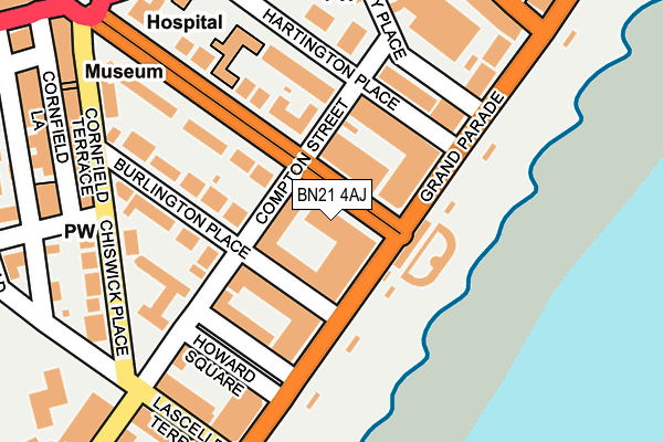 BN21 4AJ map - OS OpenMap – Local (Ordnance Survey) BN21 4AJ map - OS OpenMap – Local (Ordnance Survey)