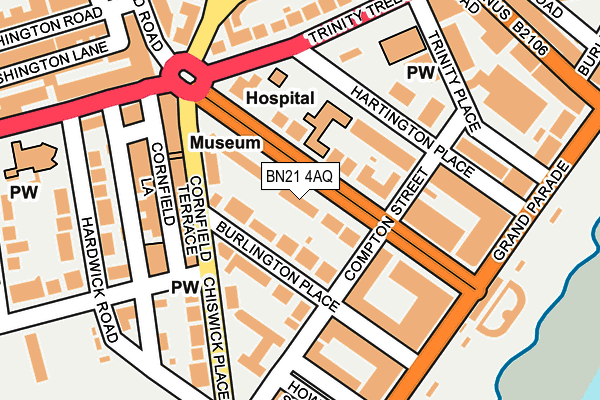 BN21 4AQ map - OS OpenMap – Local (Ordnance Survey)