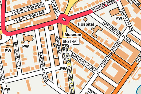 BN21 4AT map - OS OpenMap – Local (Ordnance Survey) BN21 4AT map - OS OpenMap – Local (Ordnance Survey)