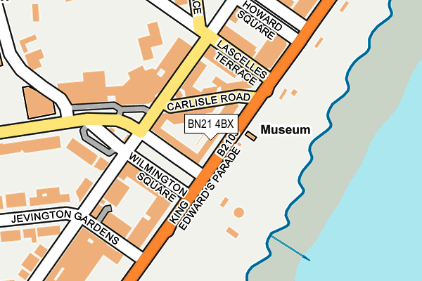 BN21 4BX map - OS OpenMap – Local (Ordnance Survey) BN21 4BX map - OS OpenMap – Local (Ordnance Survey)