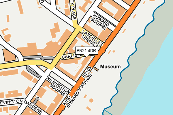 BN21 4DR map - OS OpenMap – Local (Ordnance Survey) BN21 4DR map - OS OpenMap – Local (Ordnance Survey)