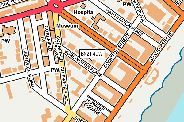 BN21 4DW map - OS OpenMap – Local (Ordnance Survey) BN21 4DW map - OS OpenMap – Local (Ordnance Survey)