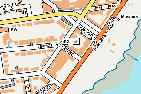 BN21 4EH map - OS OpenMap – Local (Ordnance Survey) BN21 4EH map - OS OpenMap – Local (Ordnance Survey)