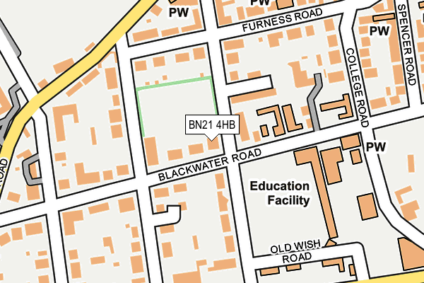 BN21 4HB map - OS OpenMap – Local (Ordnance Survey) BN21 4HB map - OS OpenMap – Local (Ordnance Survey)