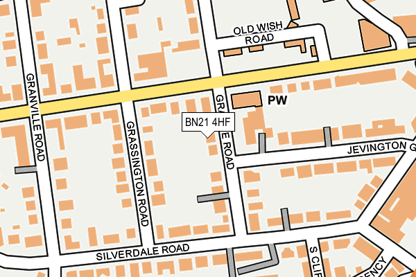 BN21 4HF map - OS OpenMap – Local (Ordnance Survey) BN21 4HF map - OS OpenMap – Local (Ordnance Survey)