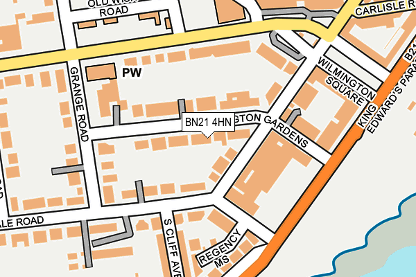 BN21 4HN map - OS OpenMap – Local (Ordnance Survey)