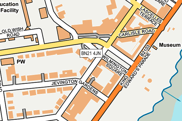 BN21 4JN map - OS OpenMap – Local (Ordnance Survey) BN21 4JN map - OS OpenMap – Local (Ordnance Survey)
