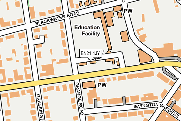 BN21 4JY map - OS OpenMap – Local (Ordnance Survey) BN21 4JY map - OS OpenMap – Local (Ordnance Survey)