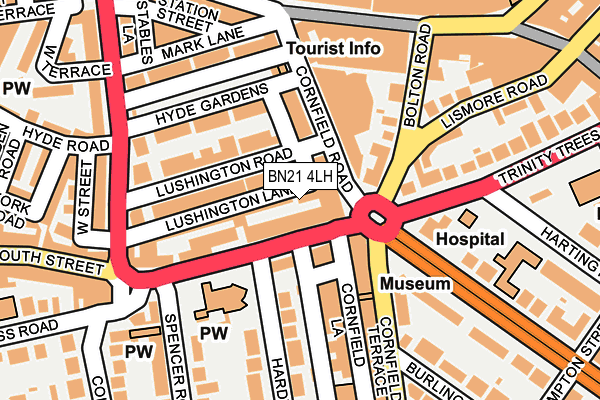 BN21 4LH map - OS OpenMap – Local (Ordnance Survey) BN21 4LH map - OS OpenMap – Local (Ordnance Survey)