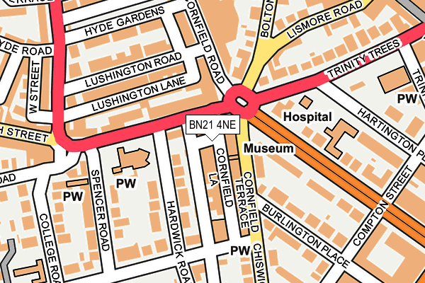 BN21 4NE map - OS OpenMap – Local (Ordnance Survey) BN21 4NE map - OS OpenMap – Local (Ordnance Survey)