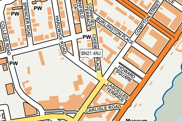 BN21 4NJ map - OS OpenMap – Local (Ordnance Survey)