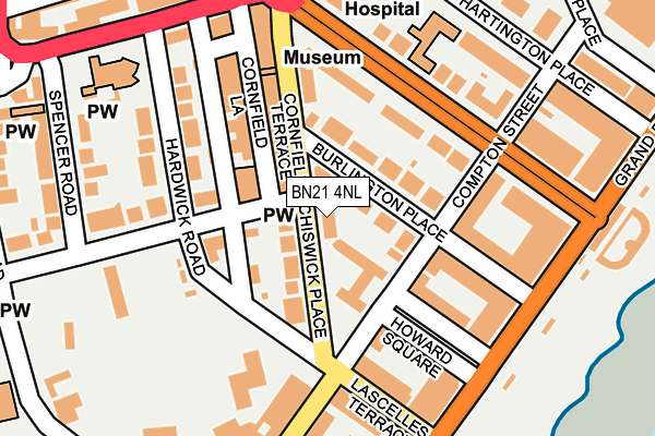 BN21 4NL map - OS OpenMap – Local (Ordnance Survey) BN21 4NL map - OS OpenMap – Local (Ordnance Survey)