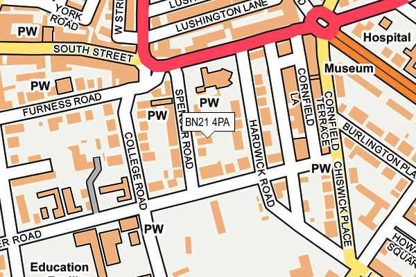 BN21 4PA map - OS OpenMap – Local (Ordnance Survey) BN21 4PA map - OS OpenMap – Local (Ordnance Survey)