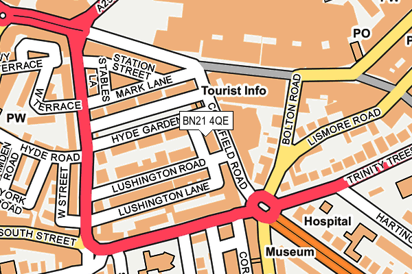 BN21 4QE map - OS OpenMap – Local (Ordnance Survey) BN21 4QE map - OS OpenMap – Local (Ordnance Survey)