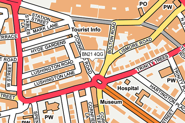 BN21 4QG map - OS OpenMap – Local (Ordnance Survey) BN21 4QG map - OS OpenMap – Local (Ordnance Survey)