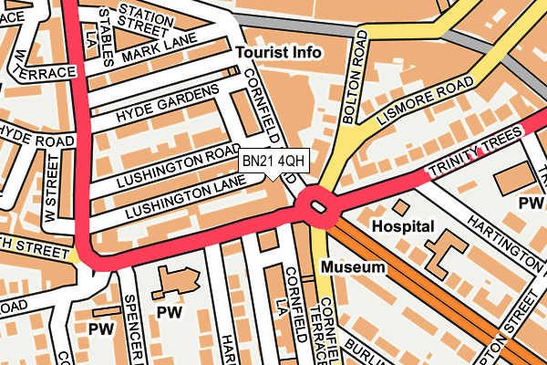 BN21 4QH map - OS OpenMap – Local (Ordnance Survey) BN21 4QH map - OS OpenMap – Local (Ordnance Survey)