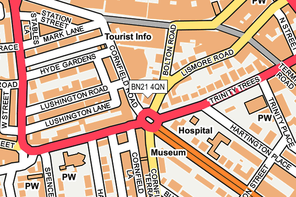 BN21 4QN map - OS OpenMap – Local (Ordnance Survey) BN21 4QN map - OS OpenMap – Local (Ordnance Survey)