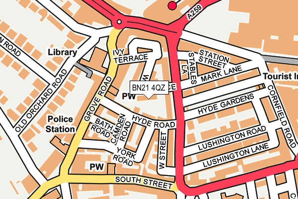 BN21 4QZ map - OS OpenMap – Local (Ordnance Survey)