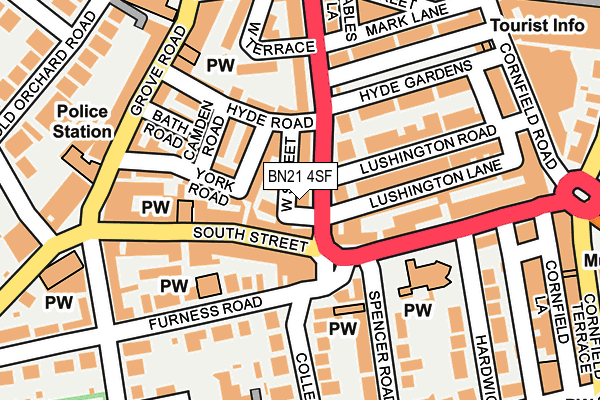 BN21 4SF map - OS OpenMap – Local (Ordnance Survey) BN21 4SF map - OS OpenMap – Local (Ordnance Survey)