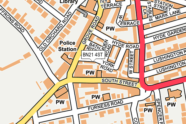 BN21 4ST map - OS OpenMap – Local (Ordnance Survey) BN21 4ST map - OS OpenMap – Local (Ordnance Survey)