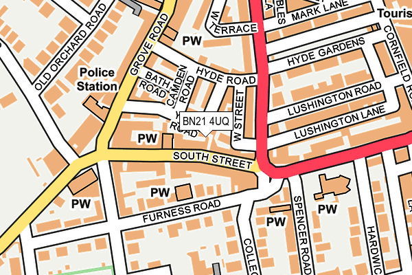 BN21 4UQ map - OS OpenMap – Local (Ordnance Survey)