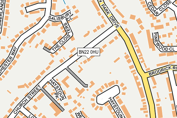 BN22 0HU map - OS OpenMap – Local (Ordnance Survey) BN22 0HU map - OS OpenMap – Local (Ordnance Survey)