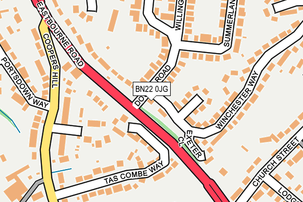 BN22 0JG map - OS OpenMap – Local (Ordnance Survey) BN22 0JG map - OS OpenMap – Local (Ordnance Survey)