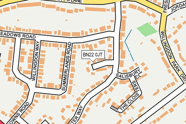 BN22 0JT map - OS OpenMap – Local (Ordnance Survey) BN22 0JT map - OS OpenMap – Local (Ordnance Survey)
