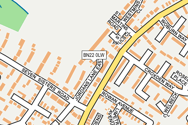 BN22 0LW map - OS OpenMap – Local (Ordnance Survey) BN22 0LW map - OS OpenMap – Local (Ordnance Survey)
